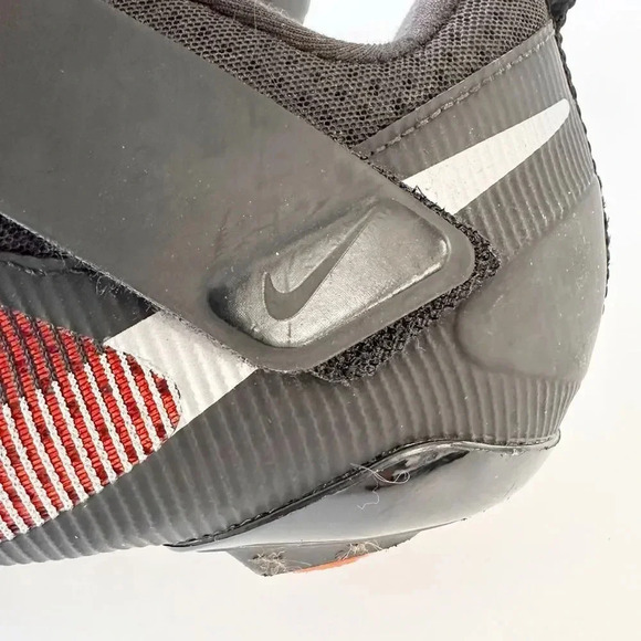 NIKE Superrep Cycling Shoes Womens Size 11.5 With Cleats Black Orange Peleton - Picture 6 of 8